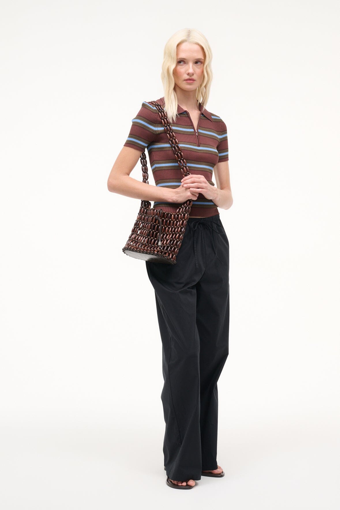 STAUD | Coronado Bag Wood Beads