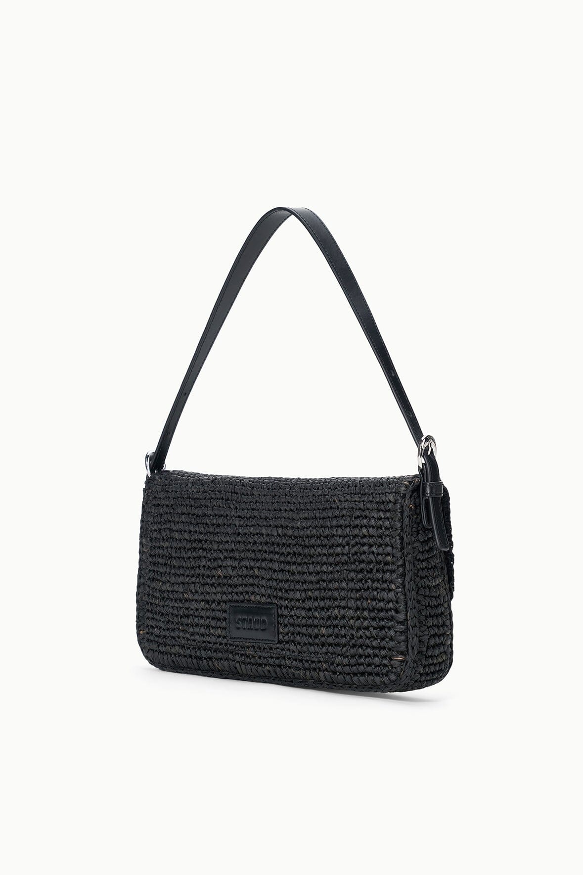 STAUD | Harlow Raffia Bag Black