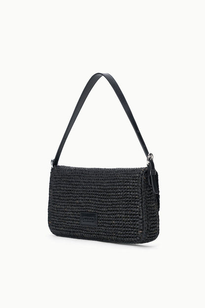 STAUD | Harlow Raffia Bag Black