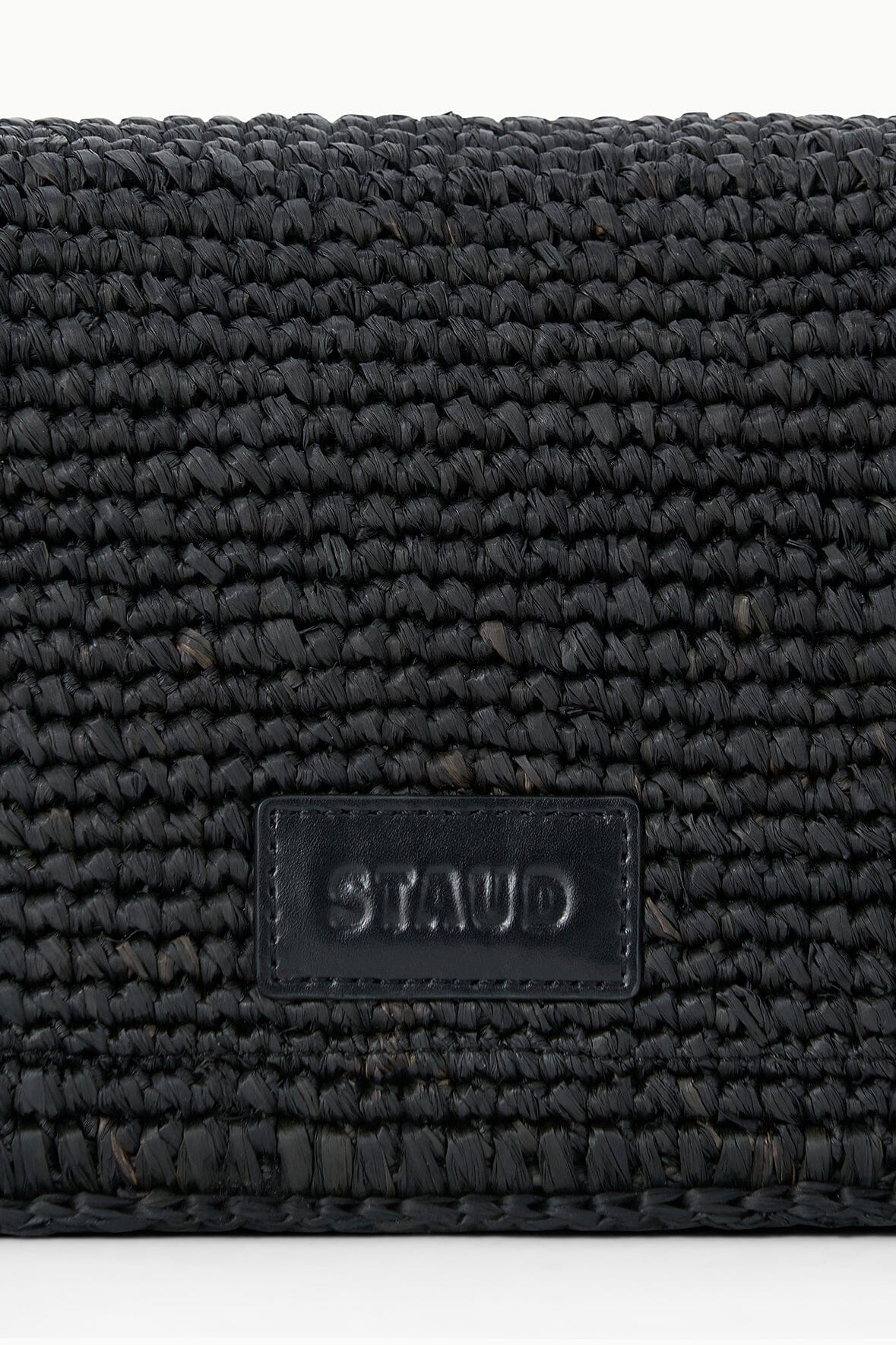 STAUD | Harlow Raffia Bag Black