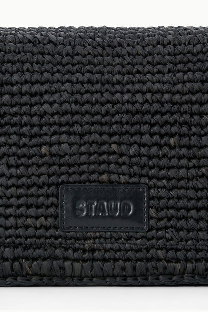 STAUD | Harlow Raffia Bag Black