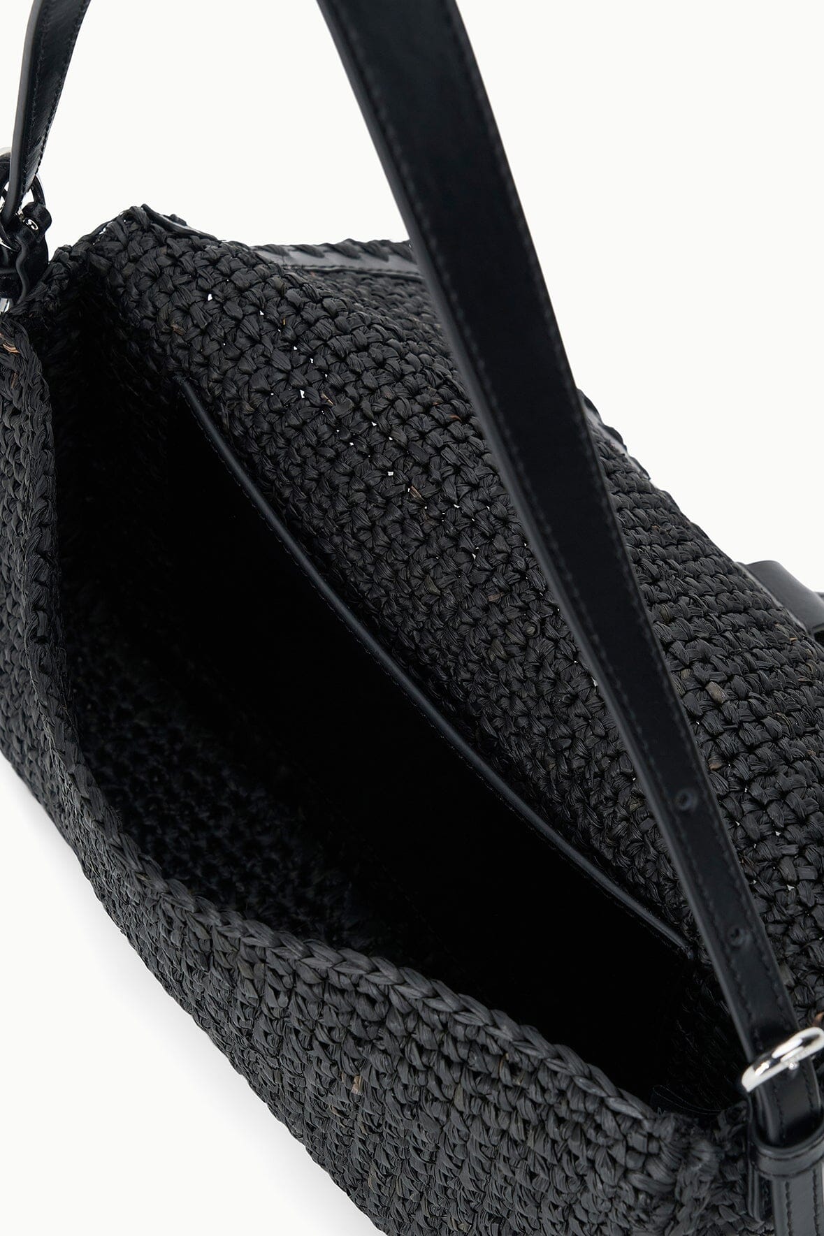 STAUD | Harlow Raffia Bag Black