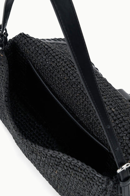 STAUD | Harlow Raffia Bag Black