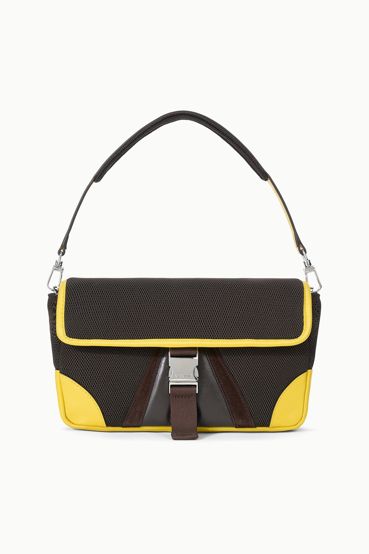 STAUD | Tony Shoulder Bag Espresso Lemon