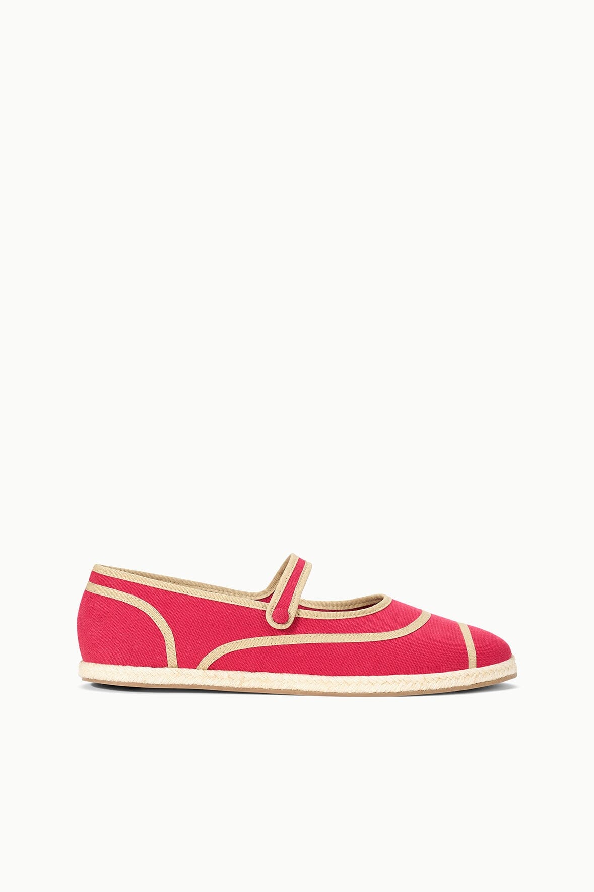 STAUD | Nora Espadrille Flat Rouge