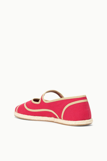 STAUD | Nora Espadrille Flat Rouge