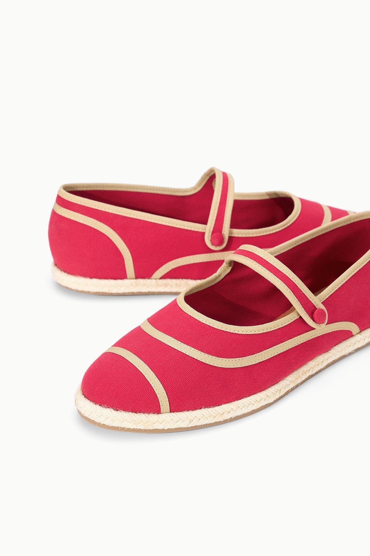 STAUD | Nora Espadrille Flat Rouge