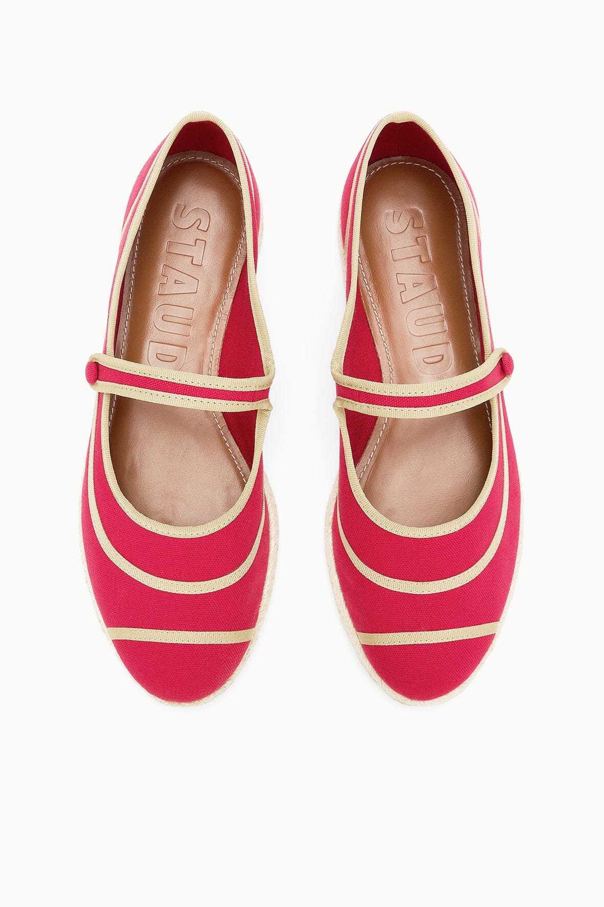 STAUD | Nora Espadrille Flat Rouge