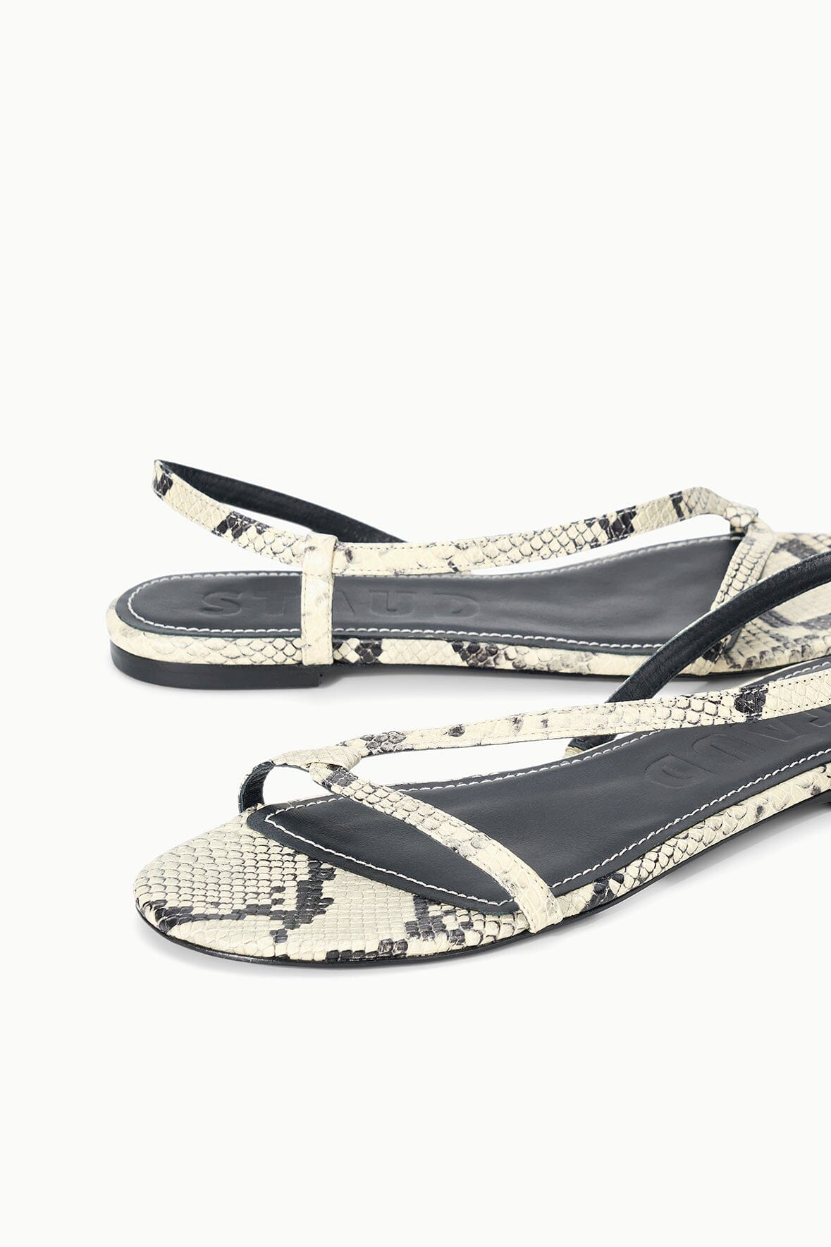 STAUD | Louden Sandal White Snake