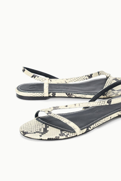 STAUD | Louden Sandal White Snake