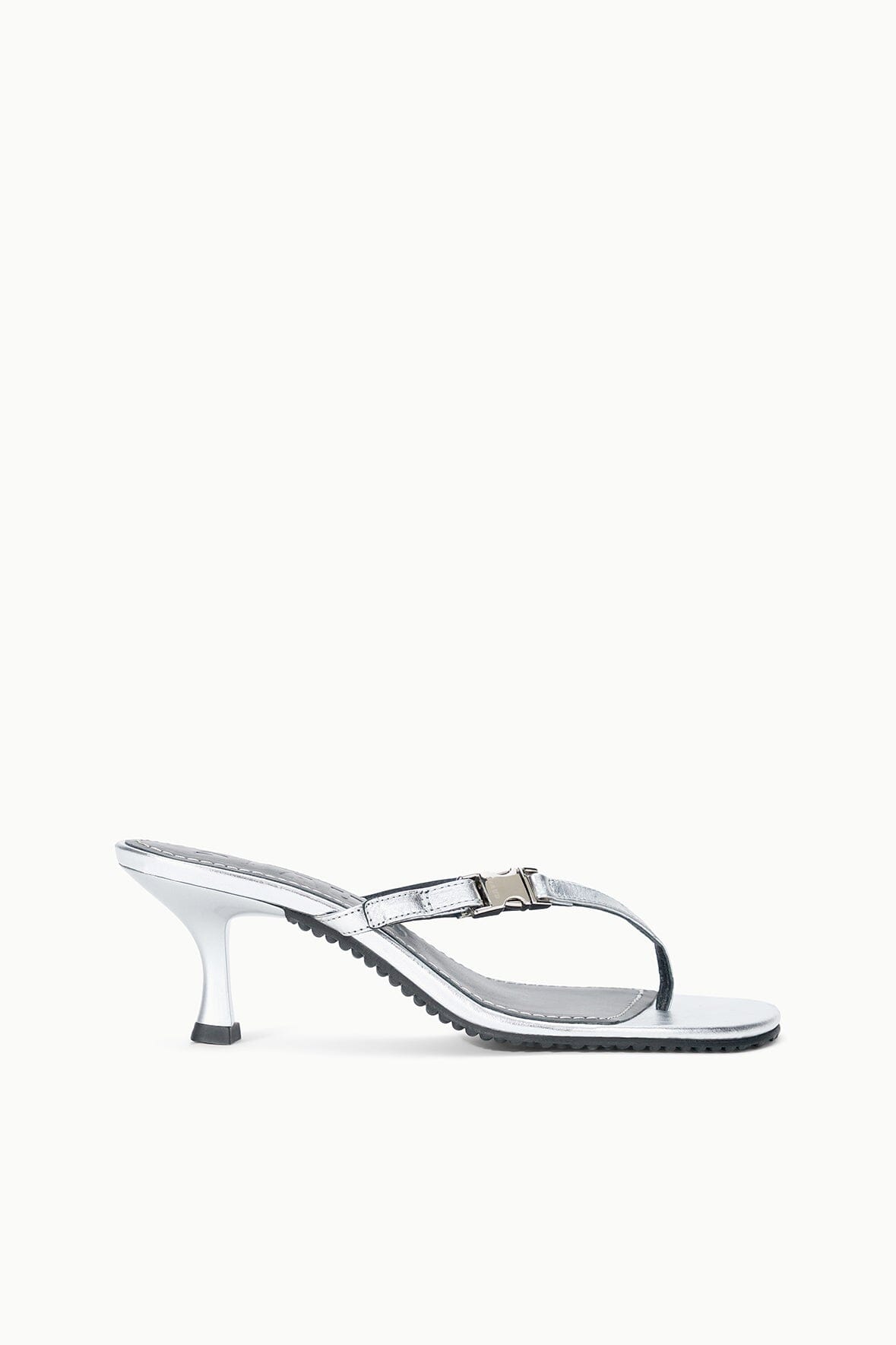 STAUD | Flynn Kitten Heel Silver