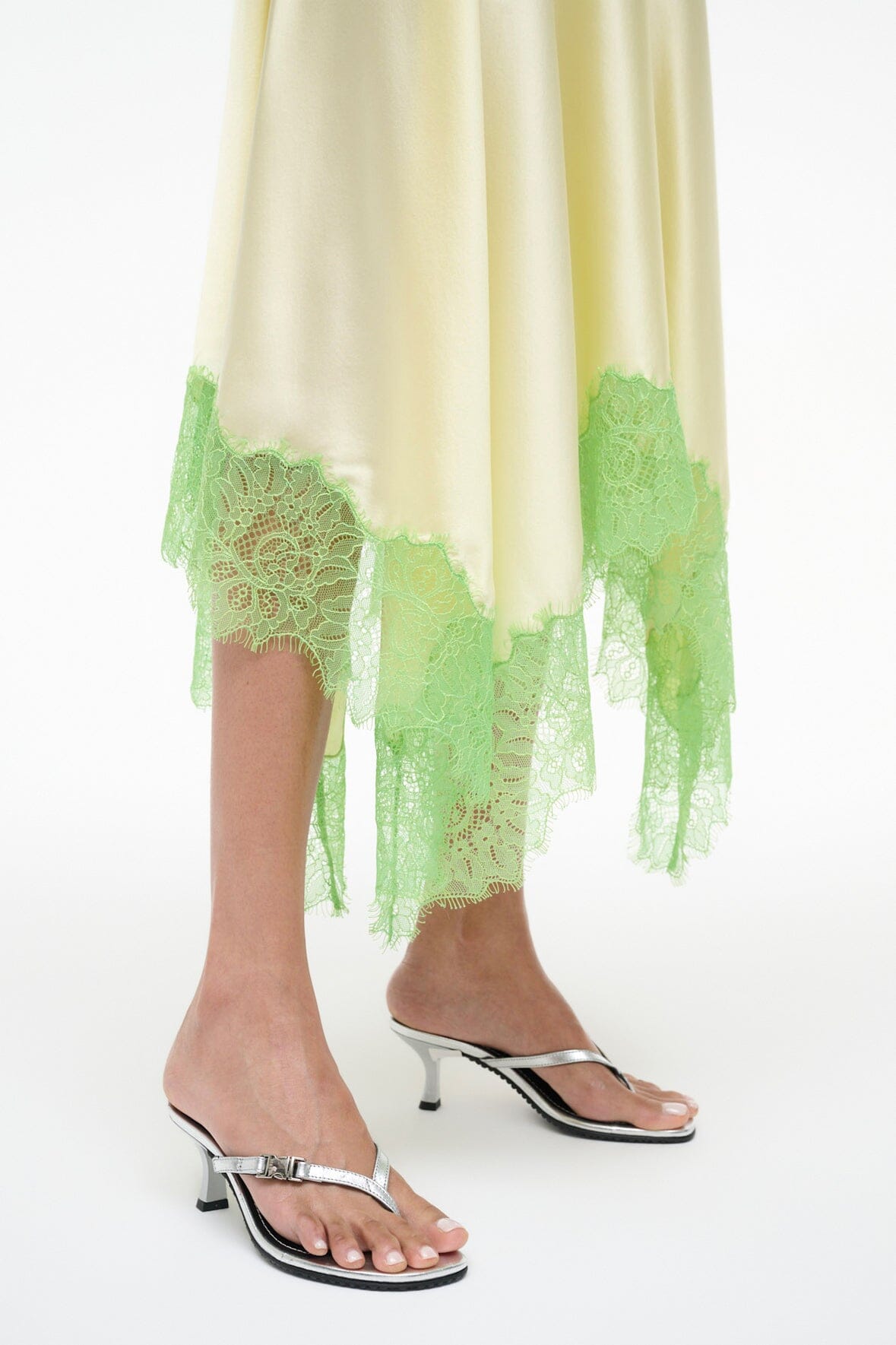 STAUD | Flynn Kitten Heel Silver