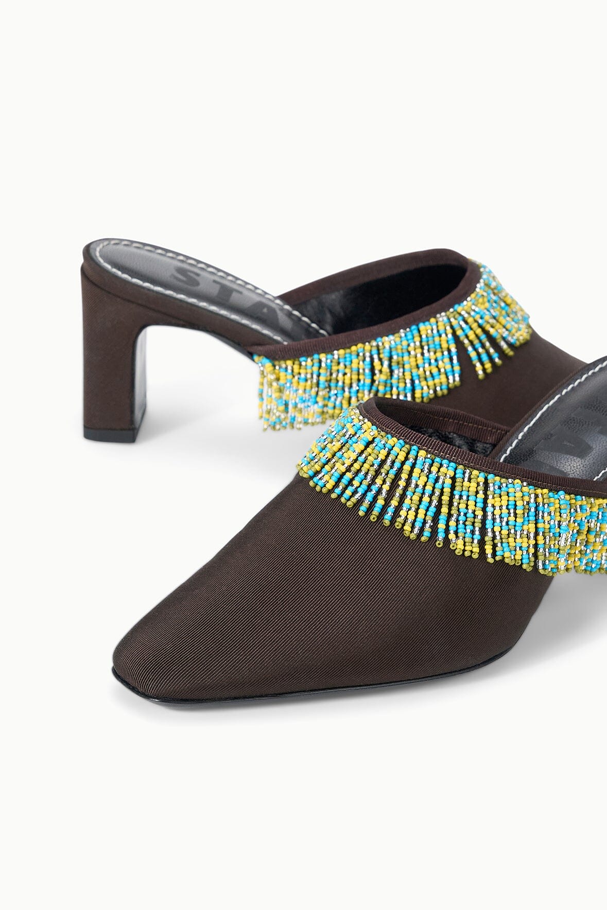 STAUD | Joanna Kitten Heel Mule Espresso