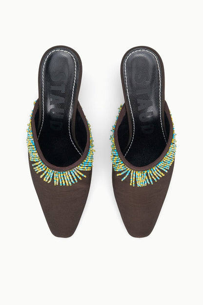 STAUD | Joanna Kitten Heel Mule Espresso