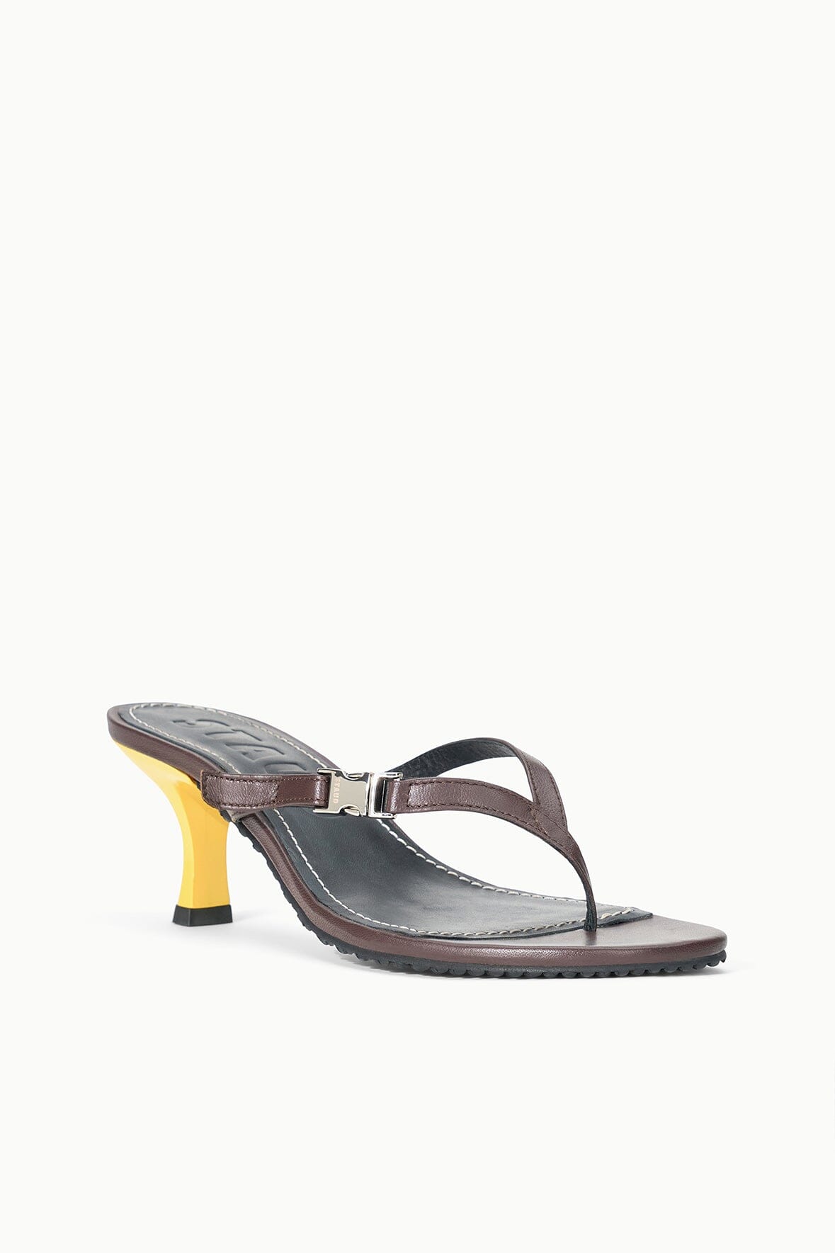 STAUD | Flynn Kitten Heel Espresso Lemon