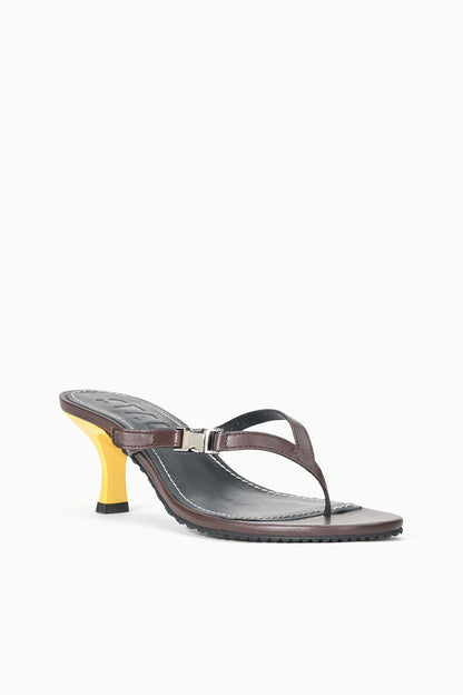 STAUD | Flynn Kitten Heel Espresso Lemon