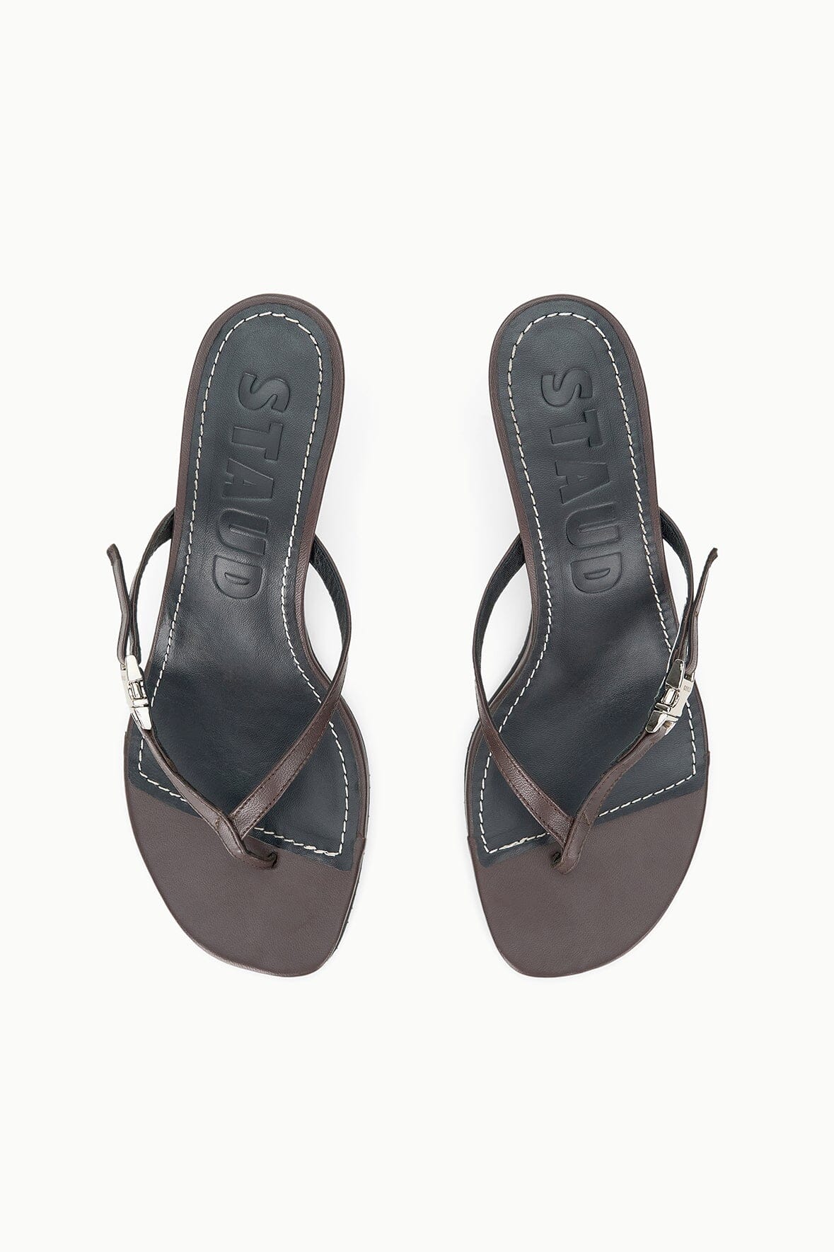 STAUD | Flynn Kitten Heel Espresso Lemon