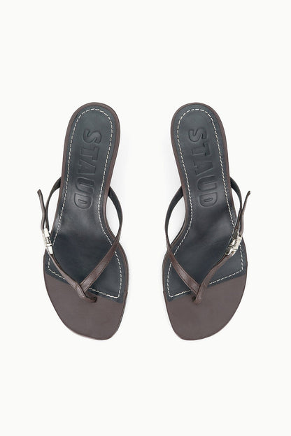 STAUD | Flynn Kitten Heel Espresso Lemon