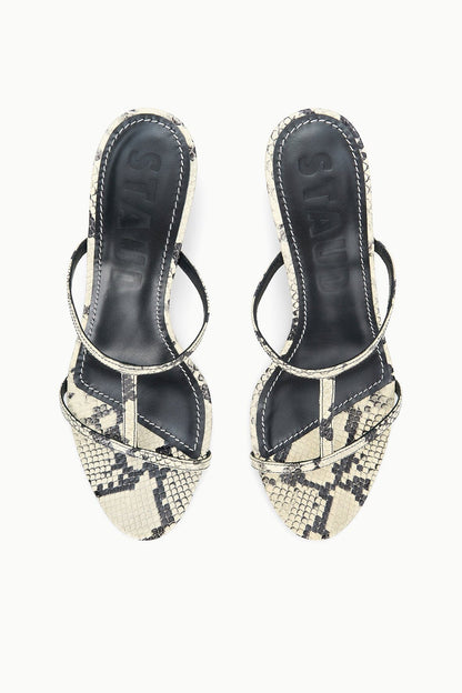 STAUD | Talita Heel White Snake