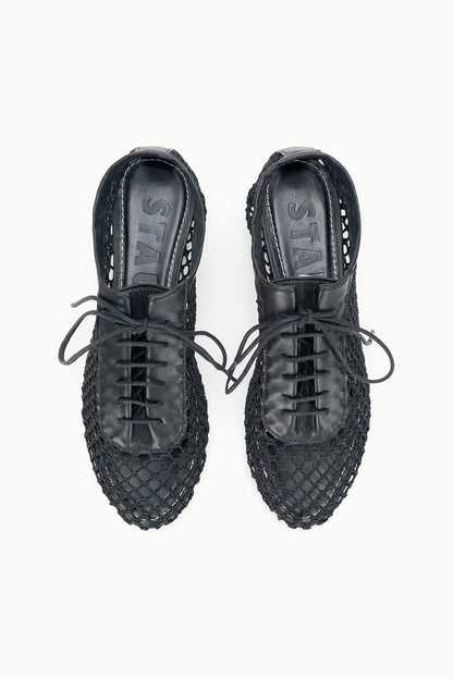 STAUD | Kit Lace Up Flat Black