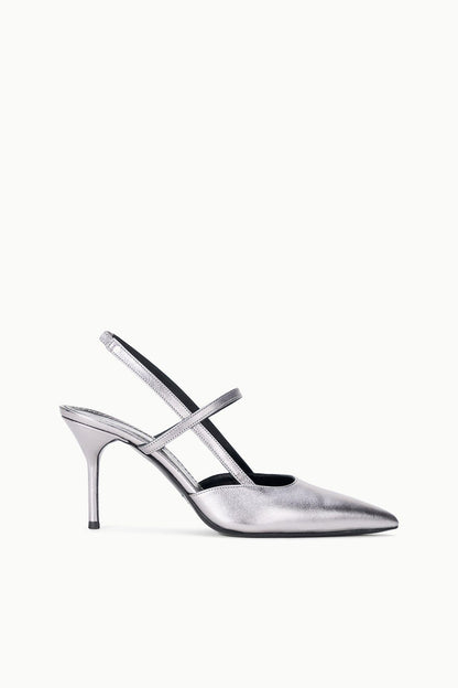 STAUD | Sebastian High Heel Slingback Pewter