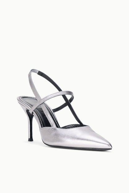 STAUD | Sebastian High Heel Slingback Pewter