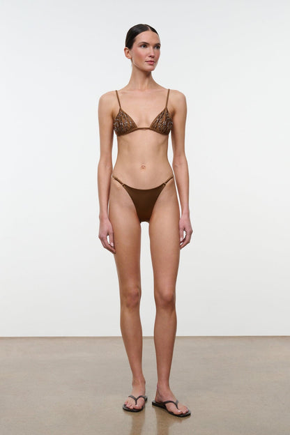 STAUD | Sisley String Bikini Bottom Bronze