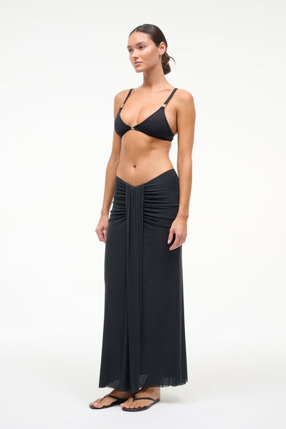 STAUD | Soraya Mesh Skirt Black