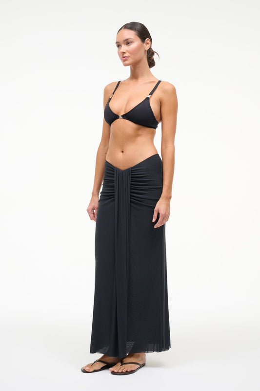 STAUD | Soraya Mesh Skirt Black