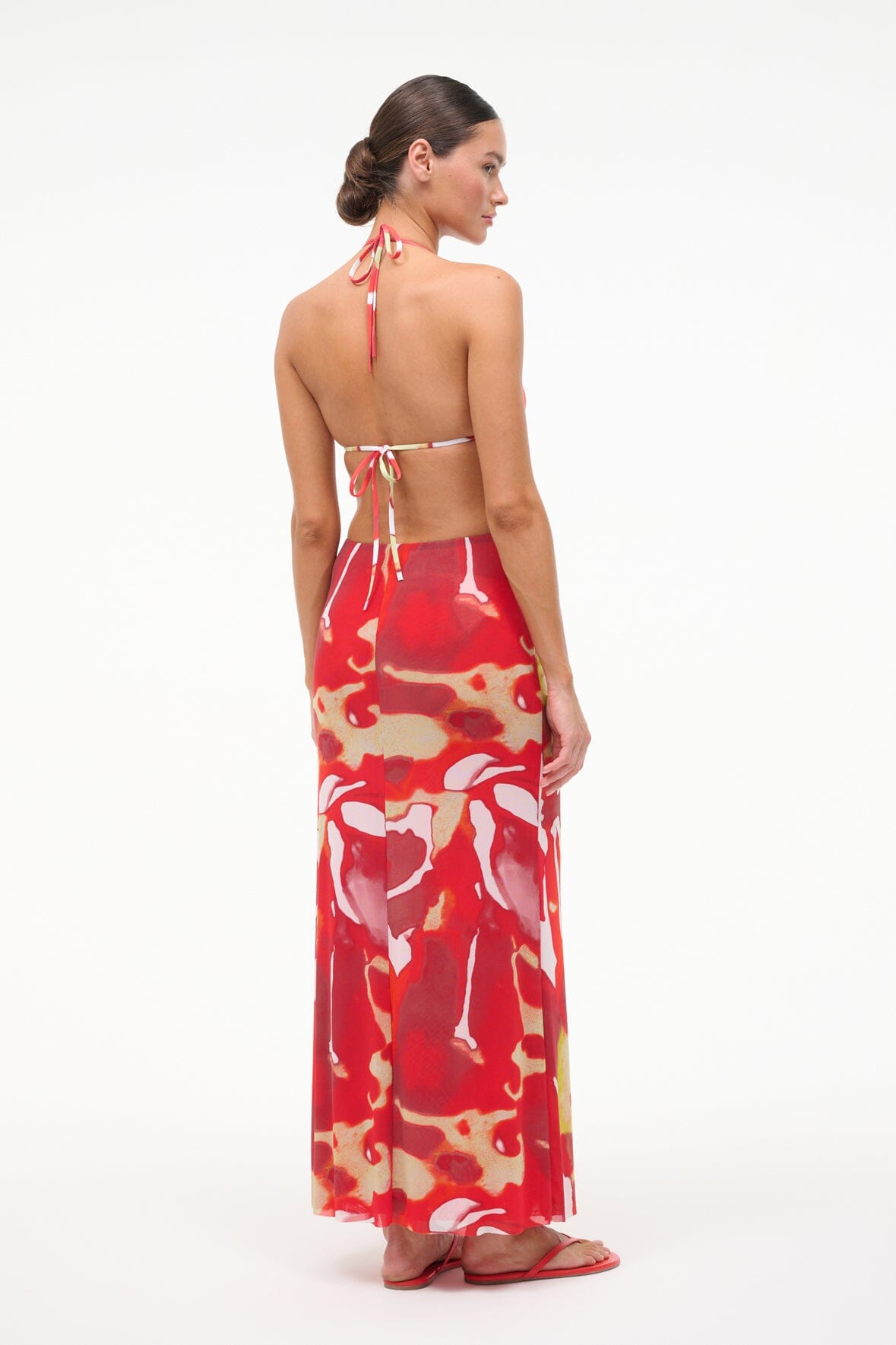 STAUD | Soraya Mesh Skirt Red Zone