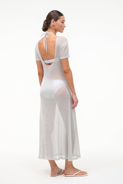 STAUD | Zinc Dress Silver