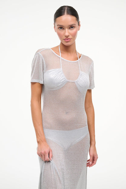STAUD | Zinc Dress Silver