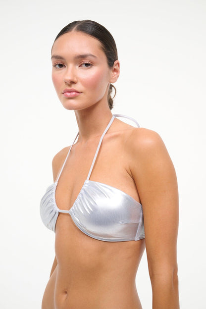 STAUD | Paradise Bikini Top Silver