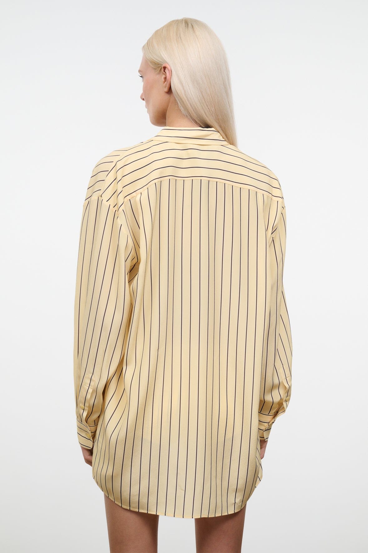 STAUD | Nolan Silk Shirt Monday Stripe