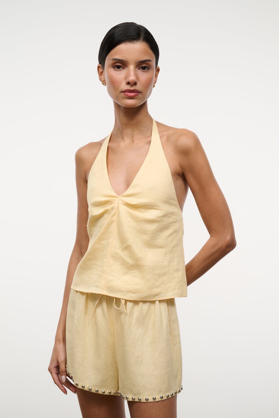 STAUD | Corso Linen Top Butter