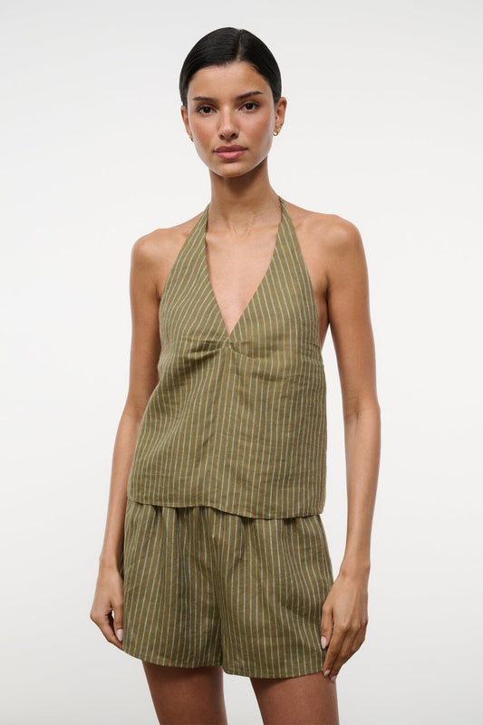 STAUD | Corso Linen Top Porto Stripe
