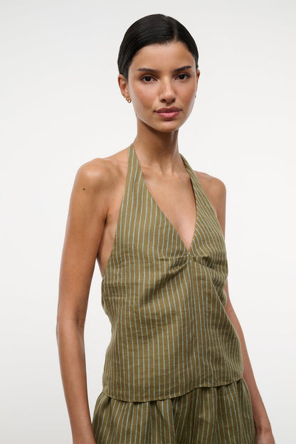 STAUD | Corso Linen Top Porto Stripe