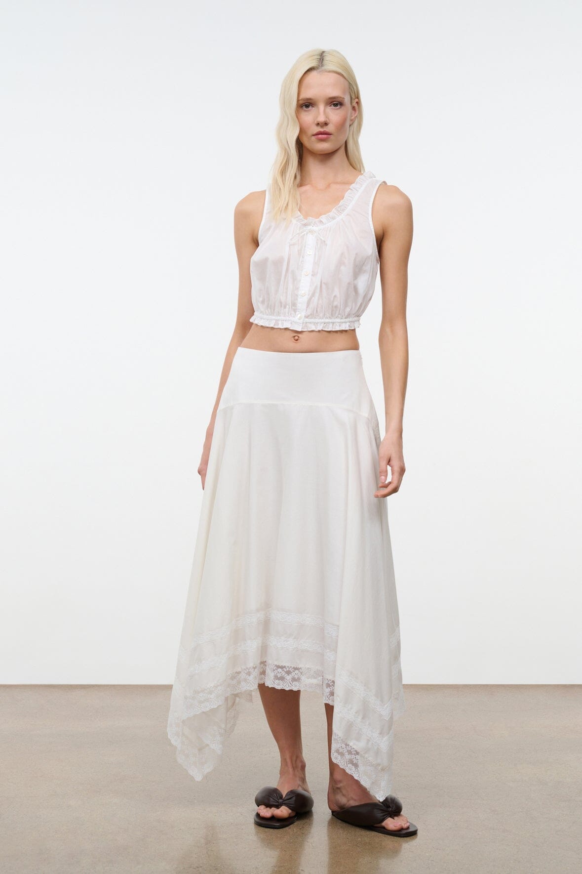 STAUD | Sicilia Top Ivory
