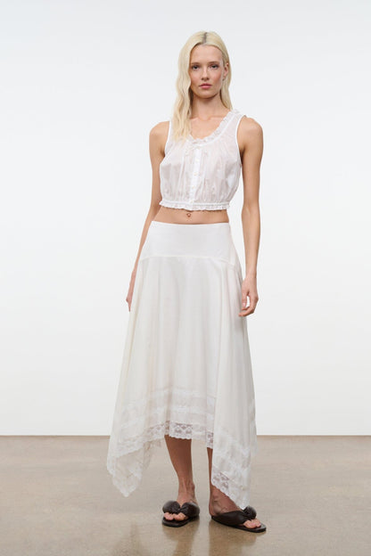 STAUD | Sicilia Top Ivory