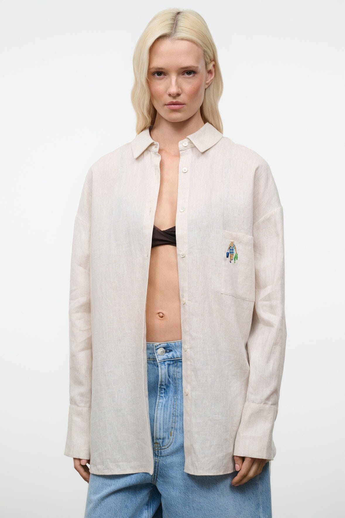 STAUD | Sandbar Linen Top Natural
