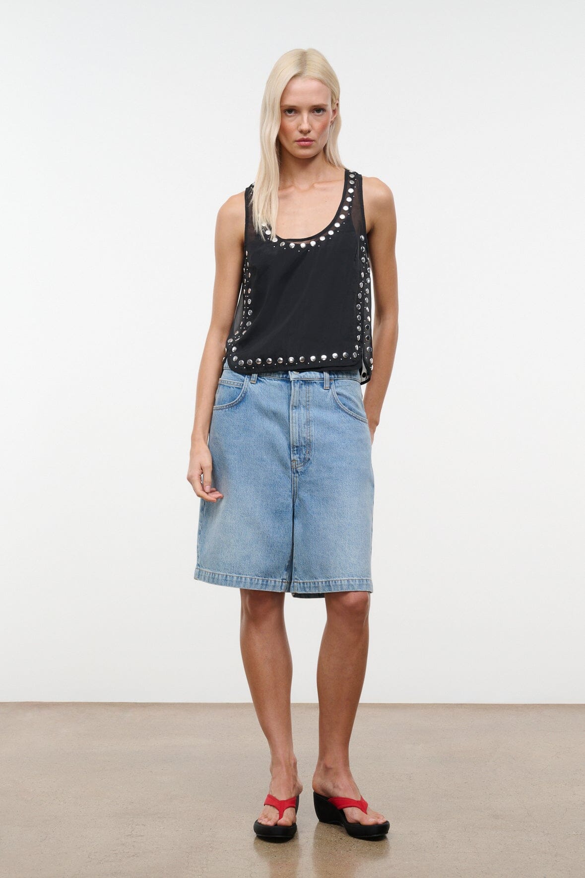 STAUD | Cara Top Black Studs