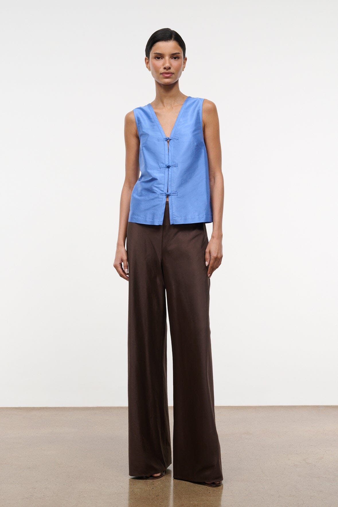 STAUD | Sami Silk Top Coast