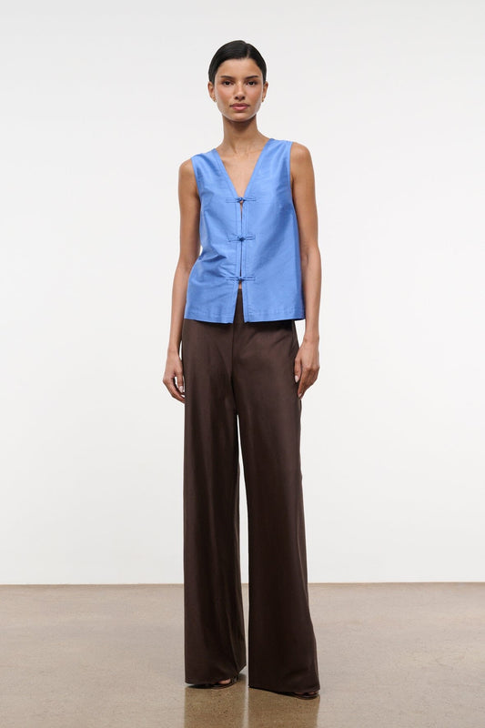 STAUD | Sami Silk Top Coast