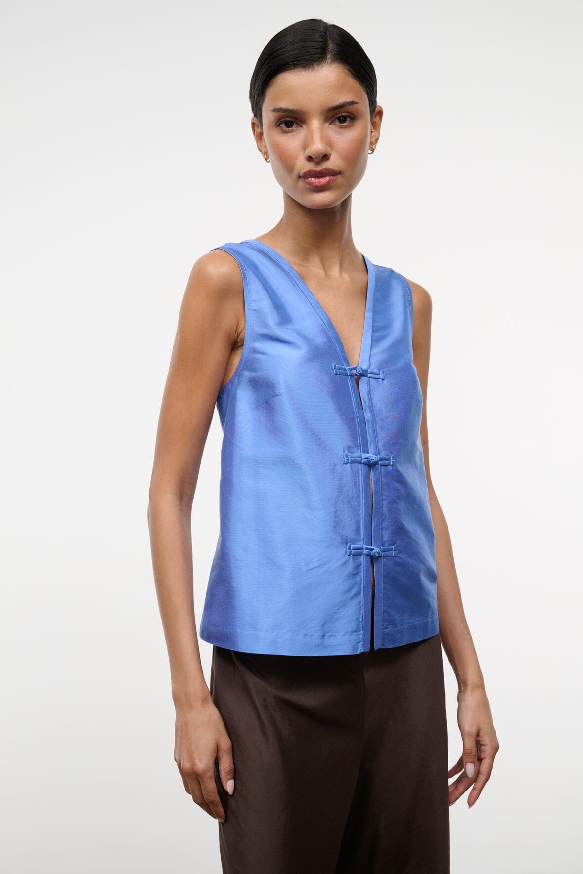 STAUD | Sami Silk Top Coast