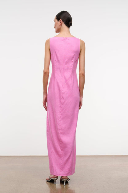 STAUD | Costa Linen Dress Orchid