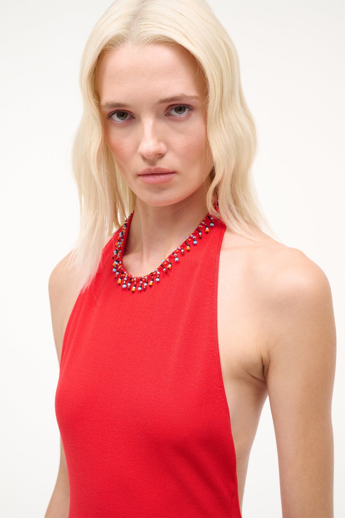 STAUD | Reina Dress Red Rose