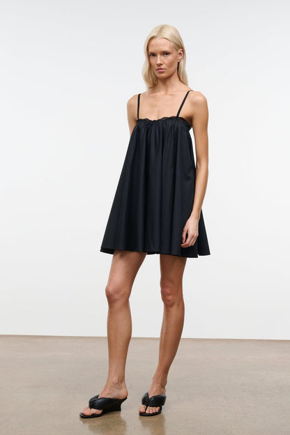 STAUD | Cecily Mini Dress Black Babydoll Dress