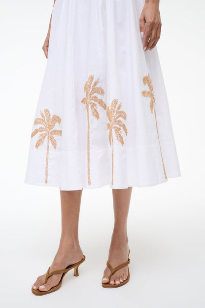 STAUD | Wells Dress White Embroidery 1