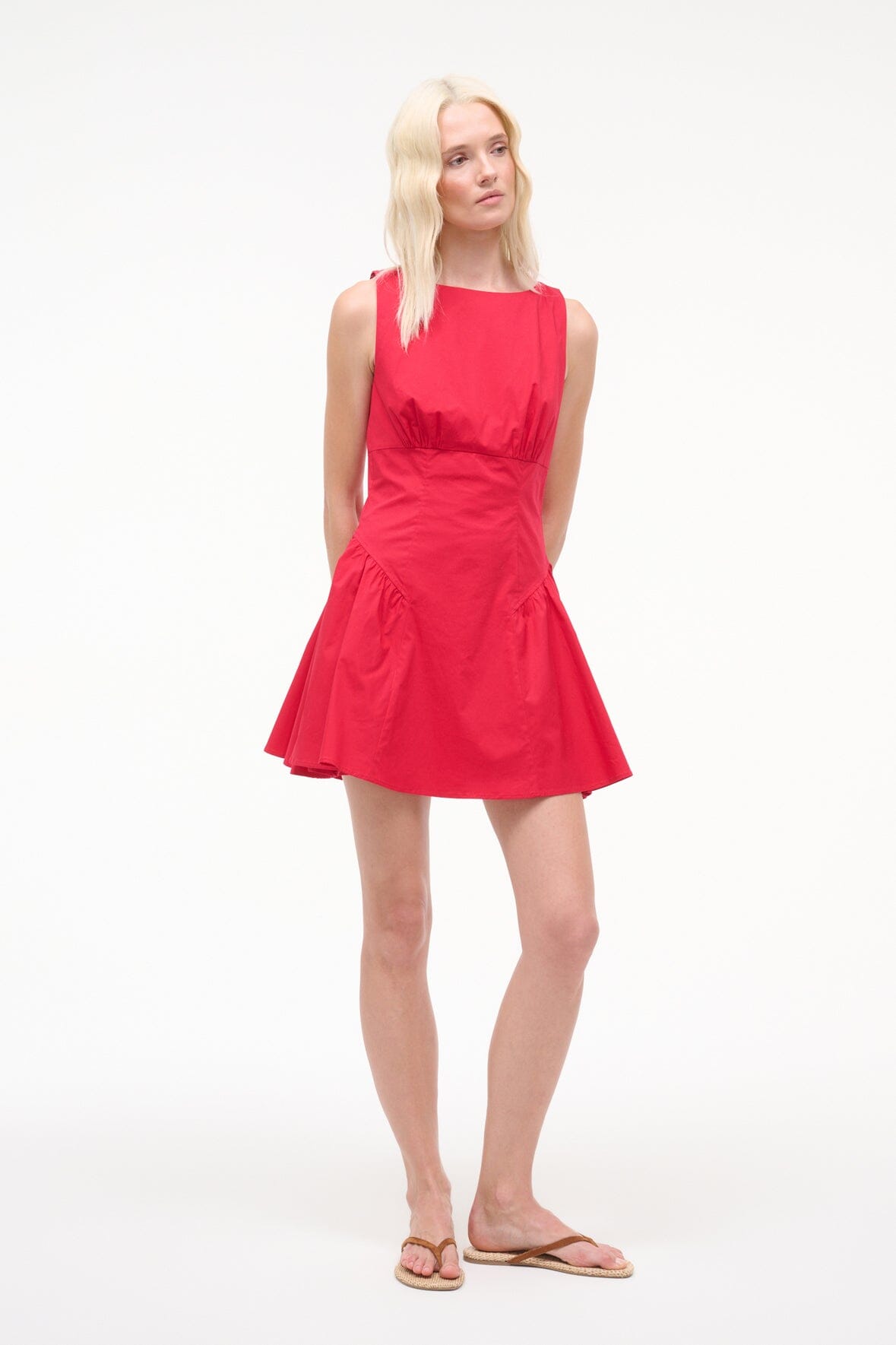 STAUD | Gwen Mini Dress Cherry
