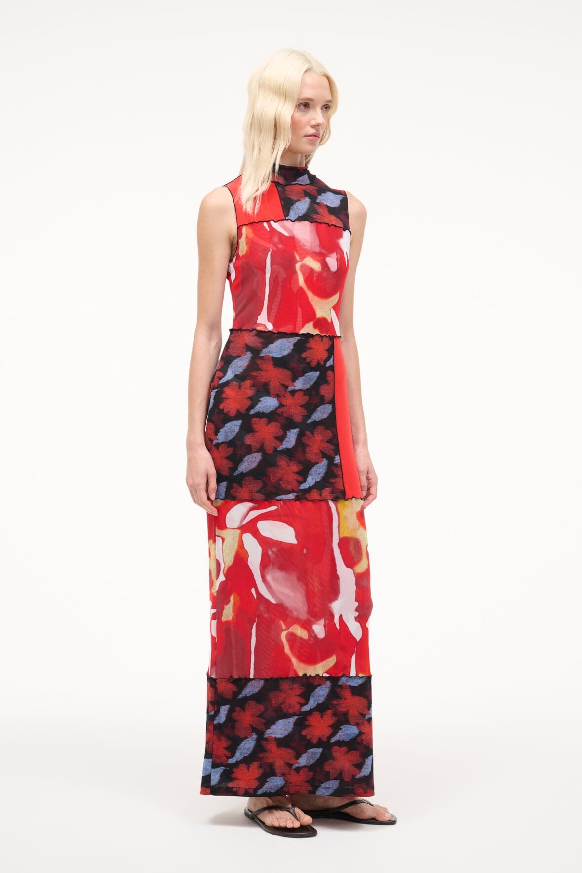 STAUD | Ruby Dress Red Zone Multi